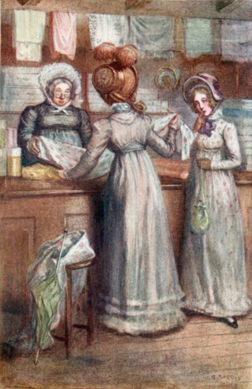 Jane Austen tarafından Emma için illüstrasyon by Arthur Wallis Mills