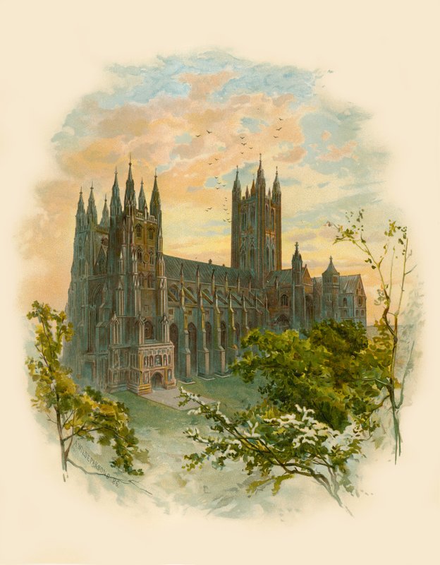 Canterbury Katedrali, Güney Batı by Arthur Wilde Parsons