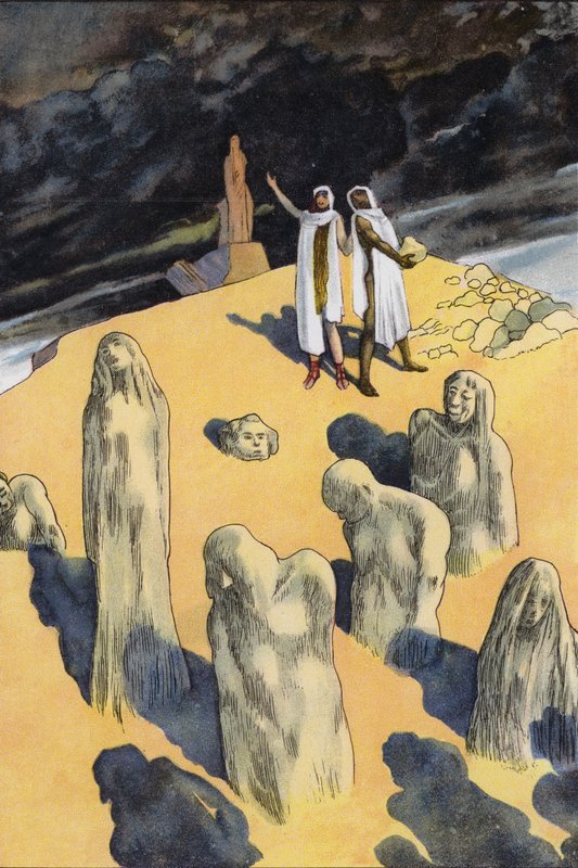 Prometheus insanı kilden yaratır (renkli taş) by Artus Scheiner
