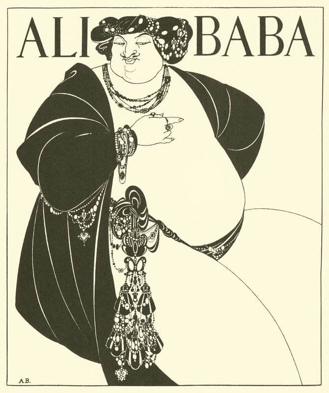 Ali Baba (litografi) by Aubrey (after) Beardsley