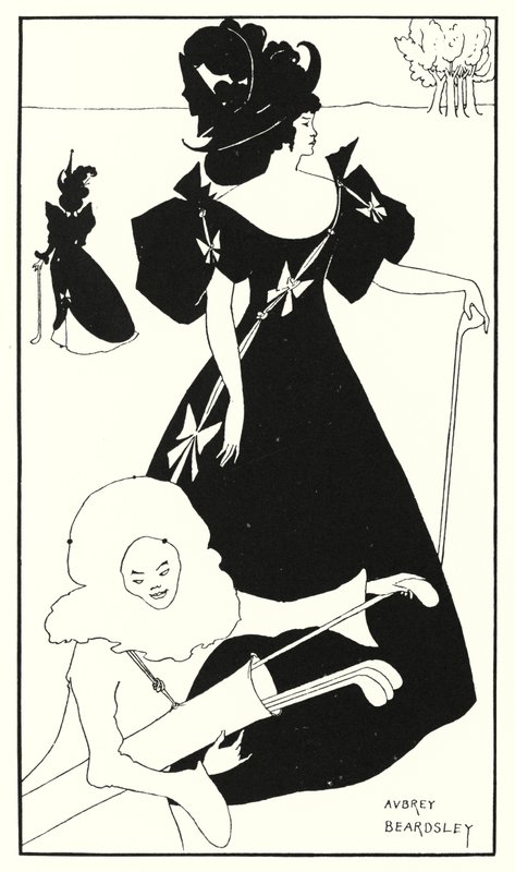 Golf kartı için tasarım (gravür) by Aubrey (after) Beardsley
