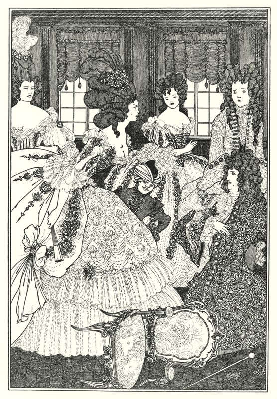 Beaux ve Belles Savaşı (gravür) by Aubrey (after) Beardsley