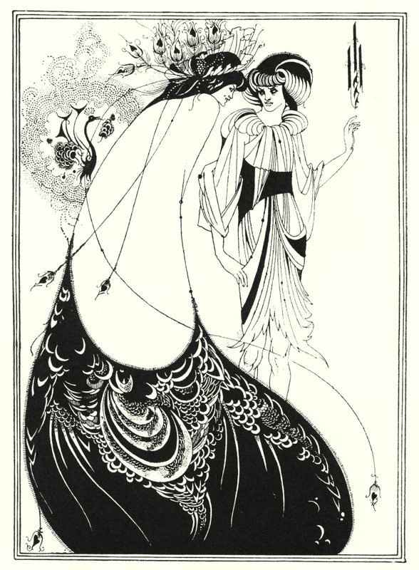 ಪೀಕಾಕ್ ಸ್ಕರ್ಟ್ (ಕೆತ್ತನೆ) ಟರ್ಕಿ by Aubrey (after) Beardsley
