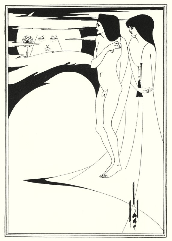 Aydaki Kadın (gravür) by Aubrey (after) Beardsley