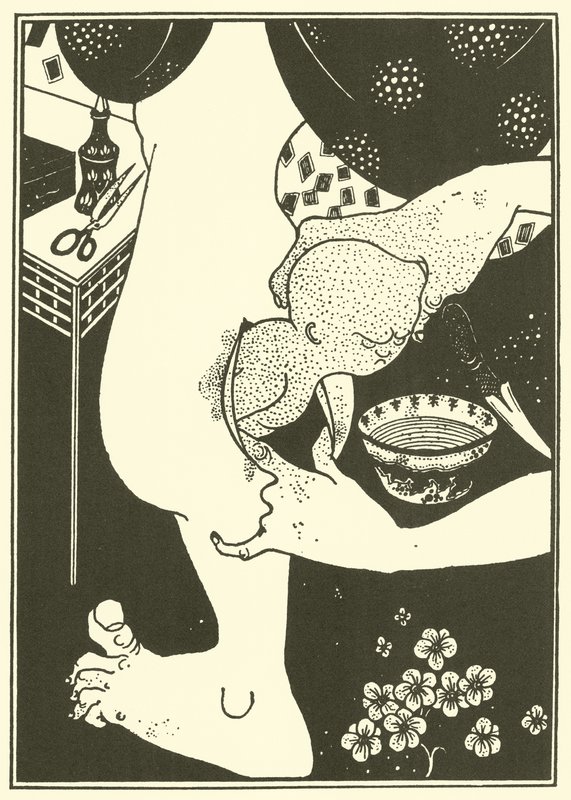 Bacağın Buzağının Doğuşu by Aubrey Beardsley