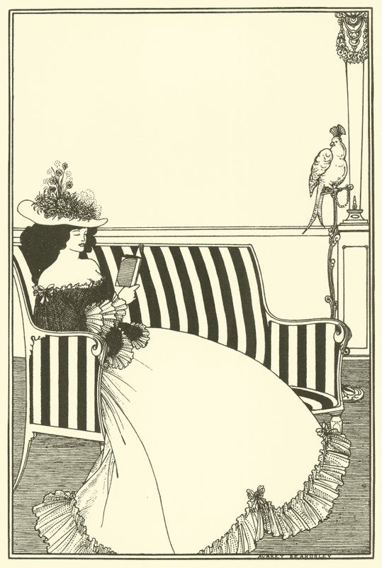 Kapak Tasarımı, Smithers Nadir Kitaplar Kataloğu, okuma, kanepe by Aubrey Beardsley