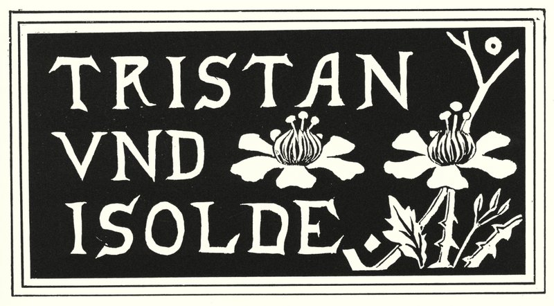 Aubrey Beardsley'nin "Tristan Und Isolde" kitabının kapağından tasarım by Aubrey Beardsley