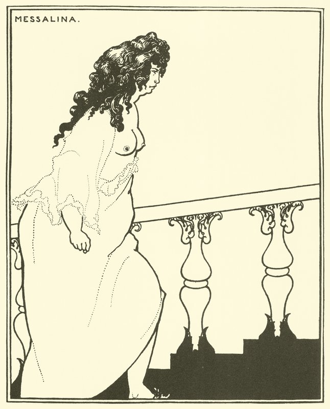 Hamamdan dönen Messalina by Aubrey Beardsley