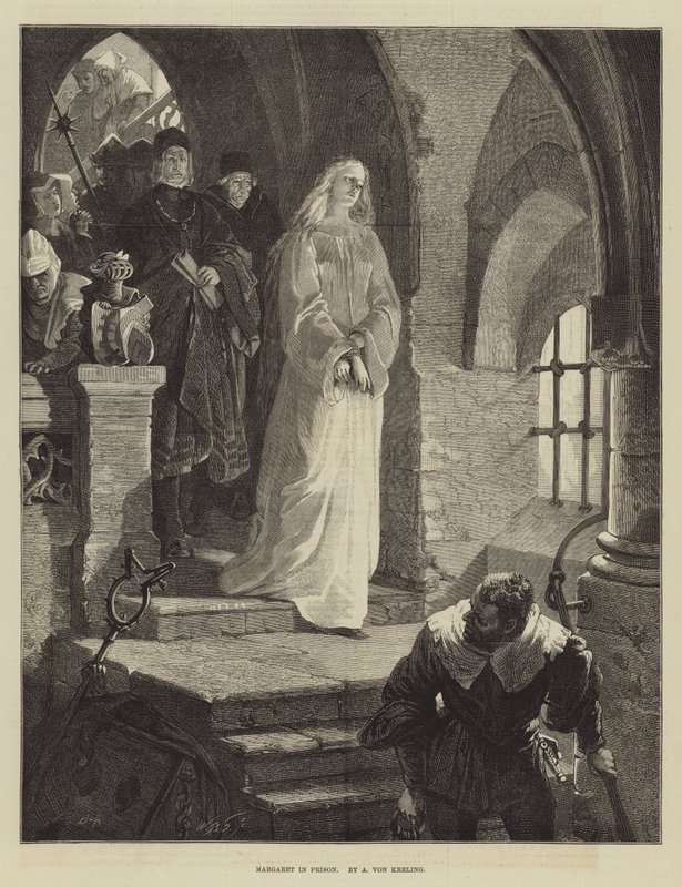 Margaret Hapishanede by August von Kreling
