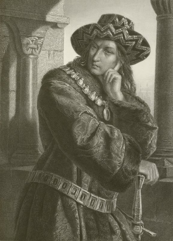 Karl VII (gravür) by August Friedrich Pecht