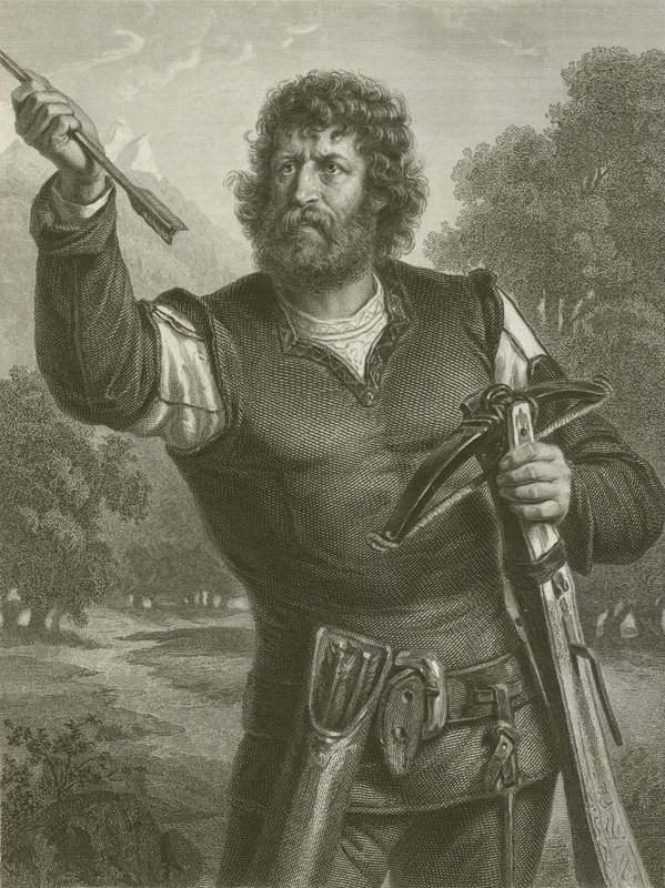 Wilhelm Tell (gravür) by August Friedrich Pecht
