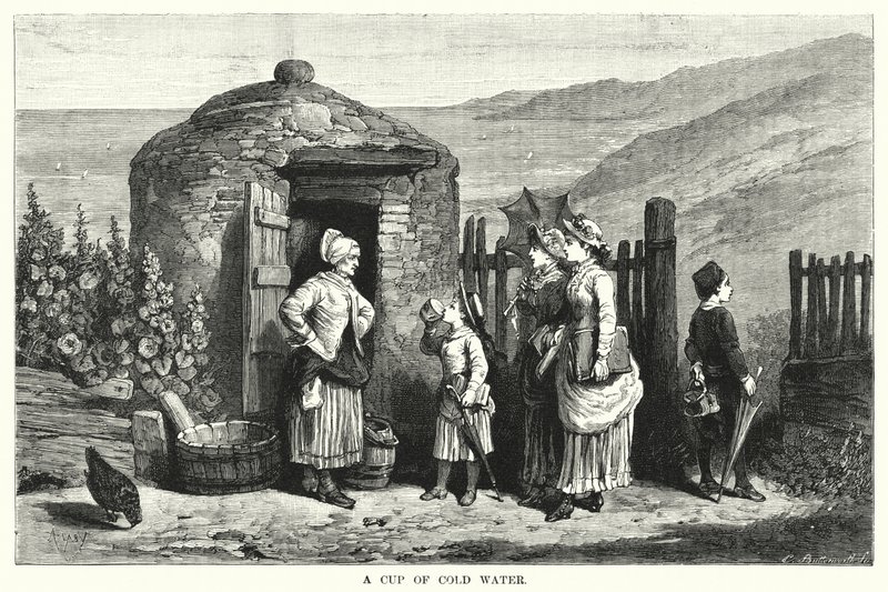 Bir Bardak Soğuk Su (gravür) by Auguste Francois (after) Laby
