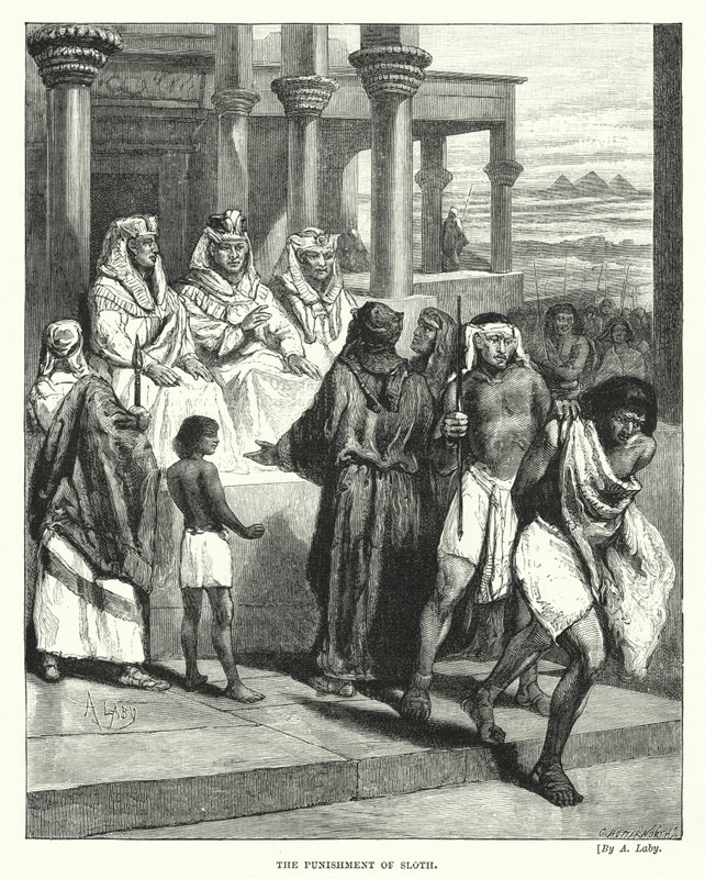 Tembelliğin Cezası (gravür) by Auguste Francois (after) Laby