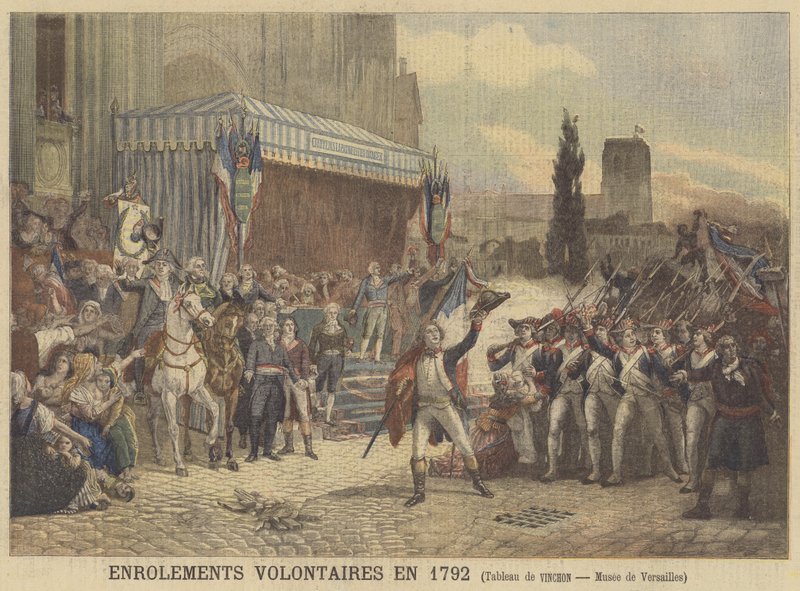 1792'de Askere Alınan Gönüllüler by Auguste Jean Baptiste Vinchon