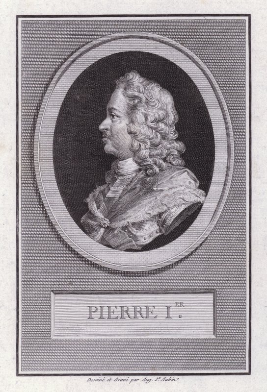 Büyük Peter, Rusya Çarı (gravür) by Augustin de Saint Aubin