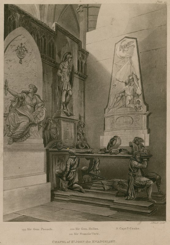 Aziz John Evangelist Şapeli, Westminster Abbey, Londra by Augustus Charles Pugin