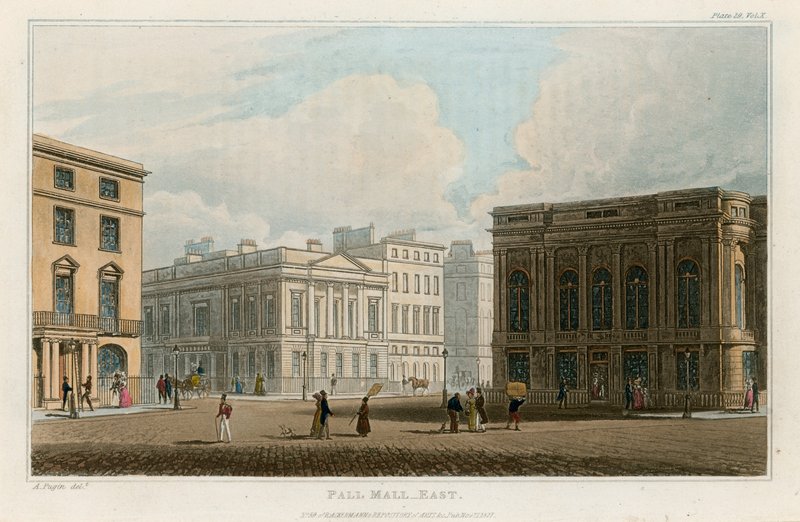 Pall Mall Doğu, Londra by Augustus Charles Pugin