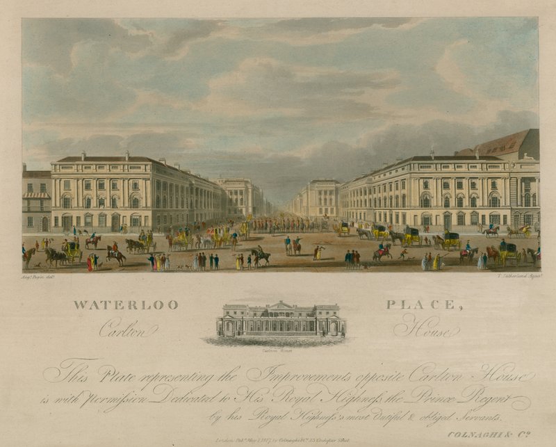 Waterloo Yeri, Carlton Evi, Londra by Augustus Charles Pugin