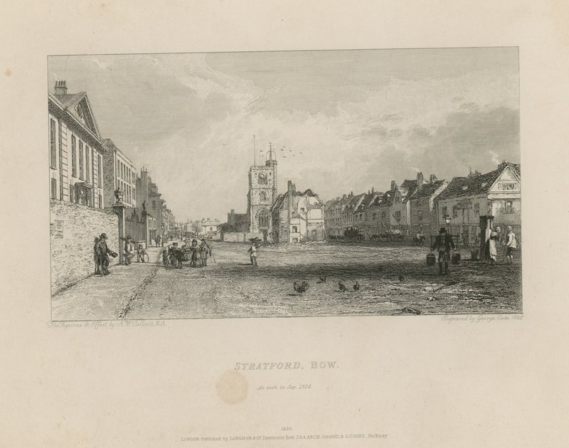 Bow'daki Stratford'un genel görünümü by Augustus Wall Callcott