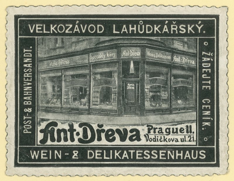 Anton Dreva şarap dükkanı ve şarküteri, Prag by Austrian School