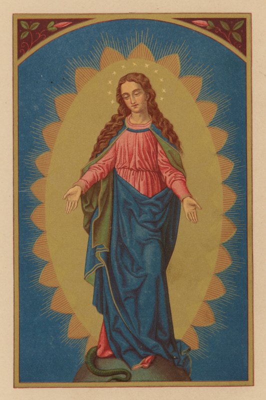 B Meryem, tertemiz bakire (chromolitho) by Austrian School