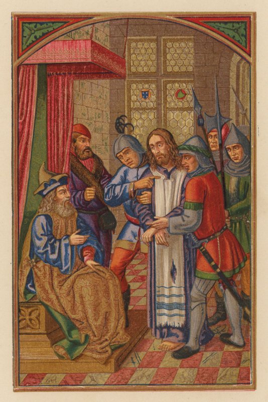 Hirodes, Rab ile alay eder (kromolit) by Austrian School