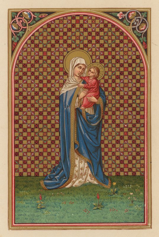 sevimli anne (chromolitho) by Austrian School