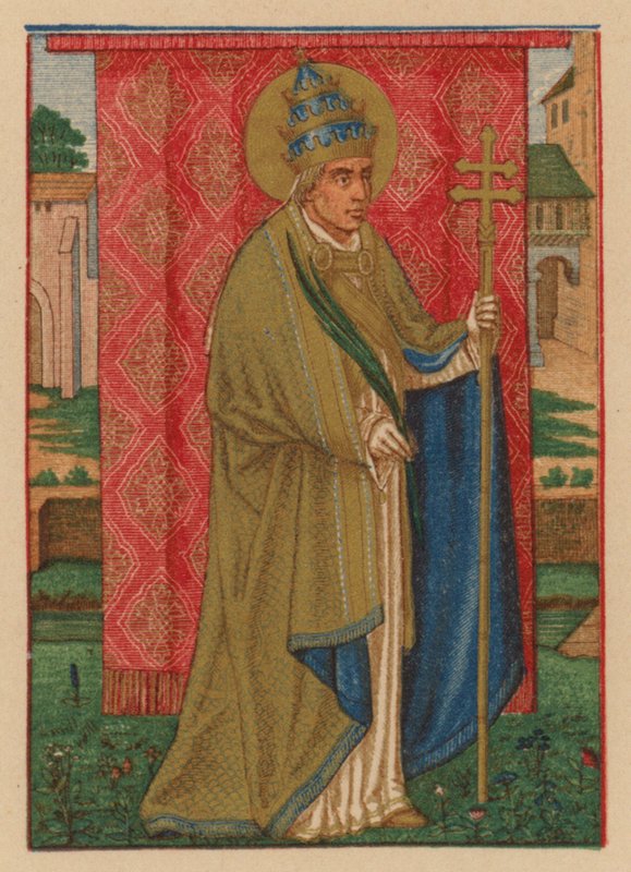 S Clemens Papa (kromolitho) by Austrian School