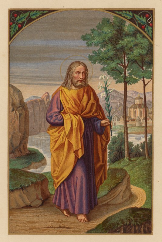 Aziz Joseph kilisenin koruyucusudur (chromolitho) by Austrian School