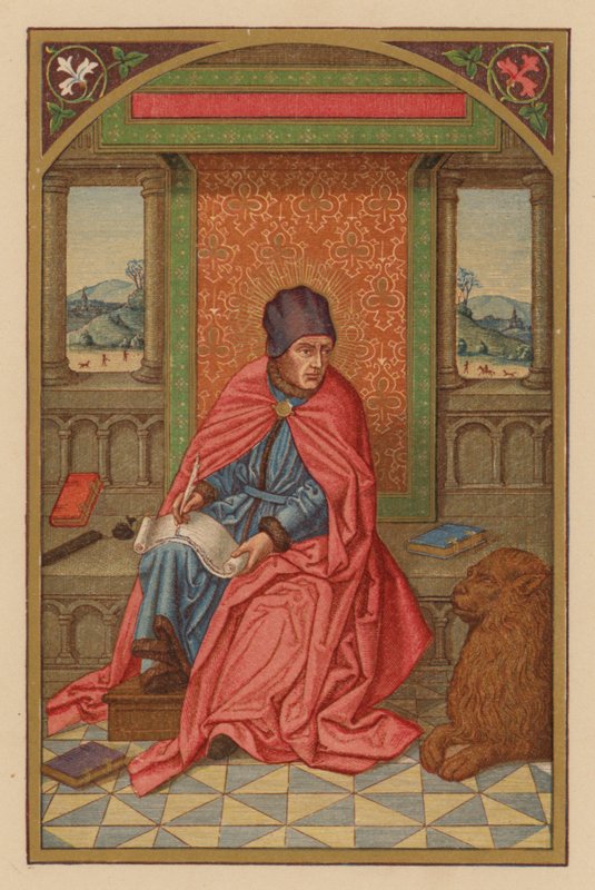 S Marcus Ev (kromolitho) by Austrian School