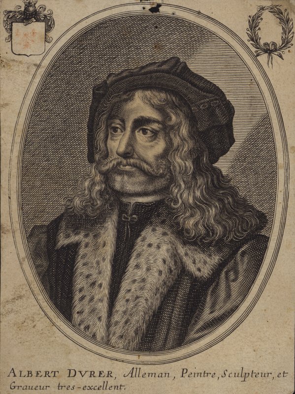 Albrecht Durer, Alman ressam ve grafiker (gravür) by Balthazar Moncornet