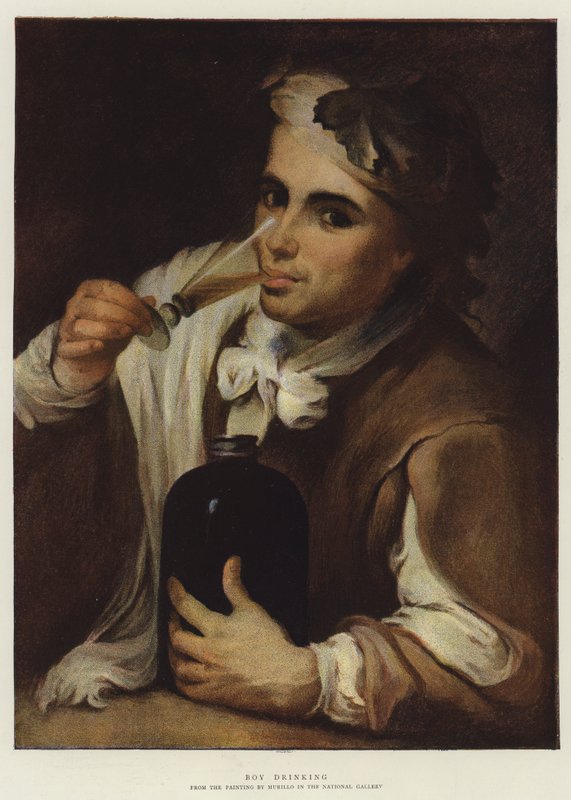 Çocuk İçme (chromolitho) by Bartolomé Esteban Murillo