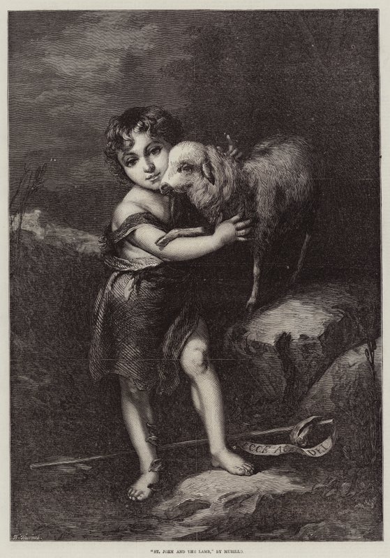 Aziz John ve Kuzu by Bartolomé Esteban Murillo