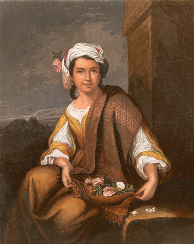 İspanyol Çiçekçi Kız by Bartolomé Esteban Murillo