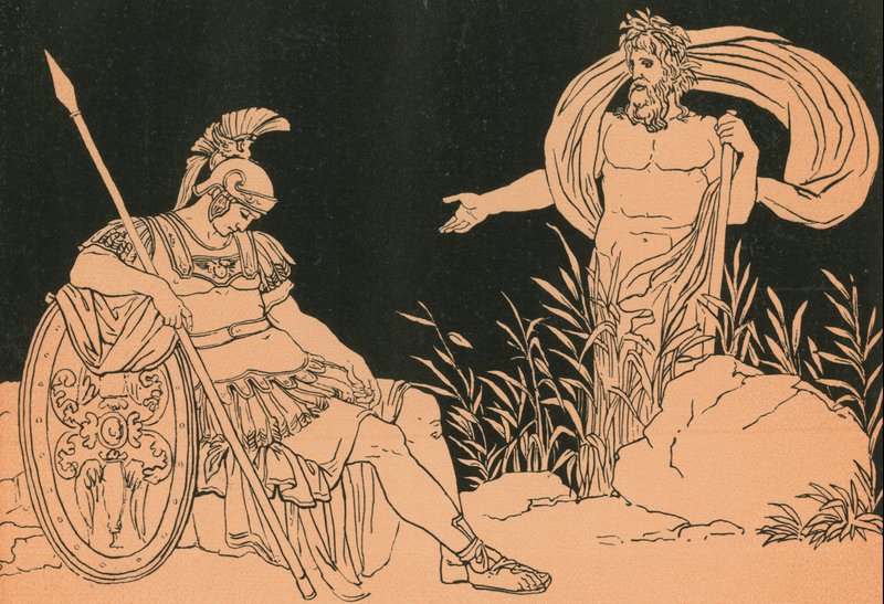 Aeneas ve Tiber by Bartolomeo Pinelli