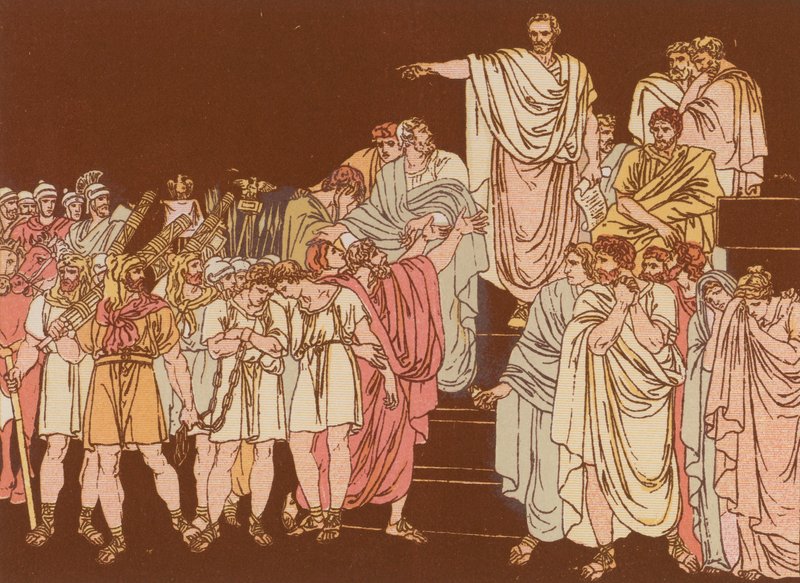 Brutus oğullarını ölüme mahkum ediyor by Bartolomeo Pinelli