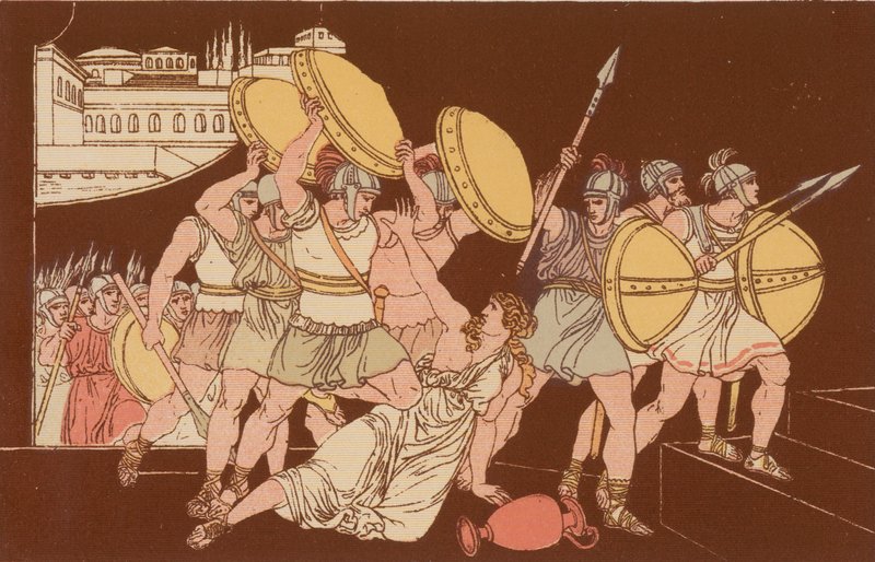 The death of Tarpeia by Bartolomeo Pinelli