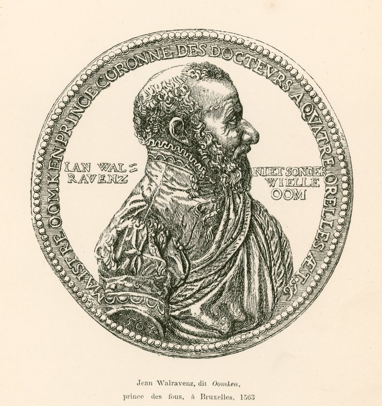 Jean Walravenz, dit Oomken, prens des fous, Brüksel, 1563 by Belgian School