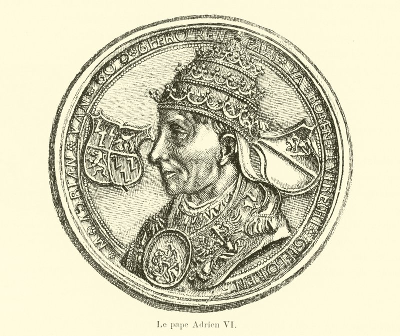Papa 6. Adrian by Belgian School