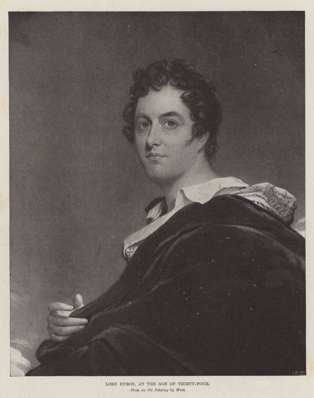 Lord Byron, Otuz Dört Yaşında by Benjamin West