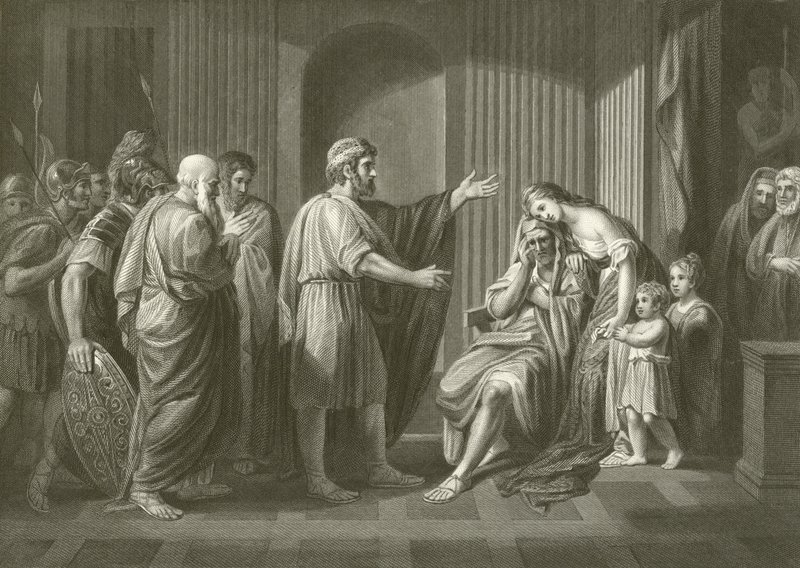 Banishment of Cleombrotus  by Benjamin West
