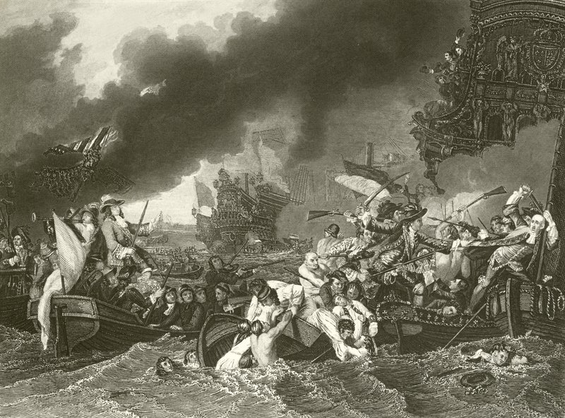 The battle of La Hogue  by Benjamin West