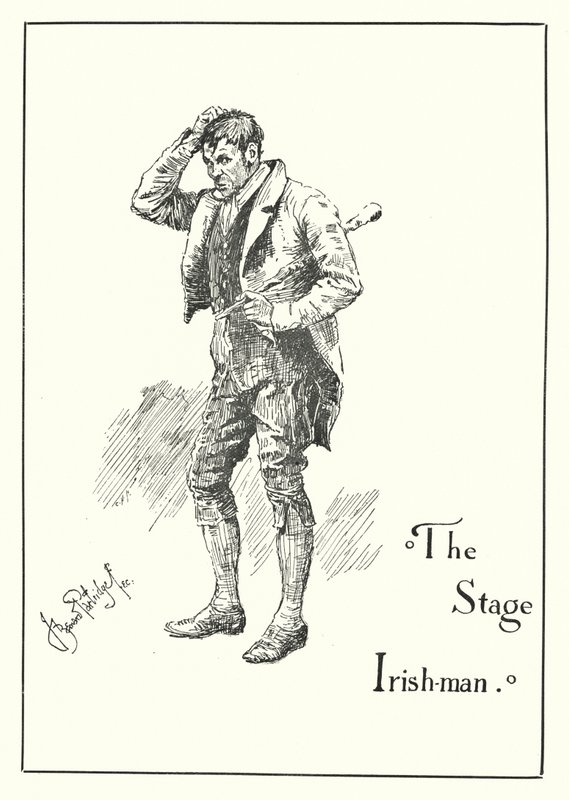 Sahne İrlandalı-adam (gravür) by Bernard (after) Partridge