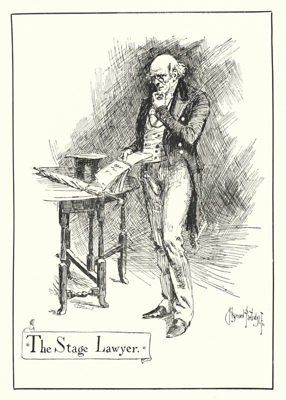 Sahne Avukatı (gravür) by Bernard (after) Partridge