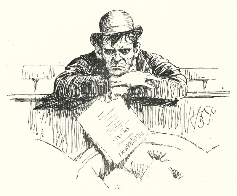 Dramanın ciddi öğrencisi (gravür) by Bernard (after) Partridge