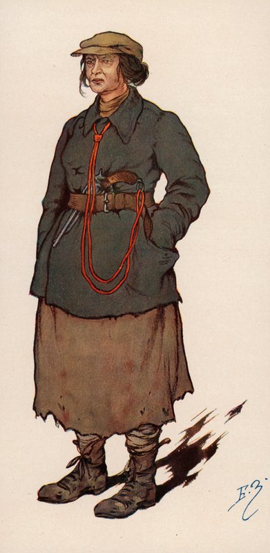 Çeka'nın kadın ajanı, Rus Devrimi'nden sonra kurulan Sovyet gizli polisi (renkli taş) by Boris Vasilievich Zvorykin