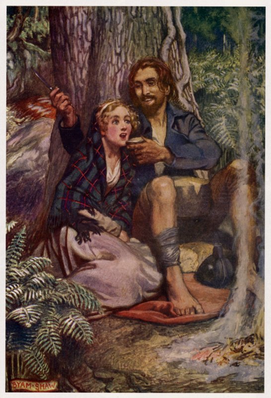 "Nane'in görebileceği bir vadide rahatça oturmak için" (renkli taş) by Byam (after) Shaw