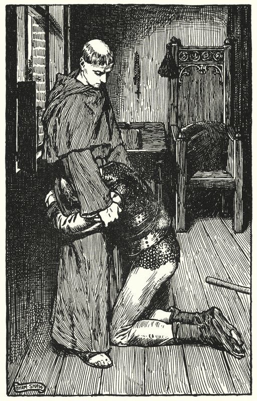 Charles Reade (lito) tarafından Manastır ve Ocak için İllüstrasyon by Byam (after) Shaw
