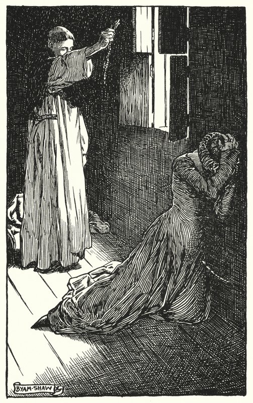 Charles Reade (lito) tarafından Manastır ve Ocak için İllüstrasyon by Byam (after) Shaw