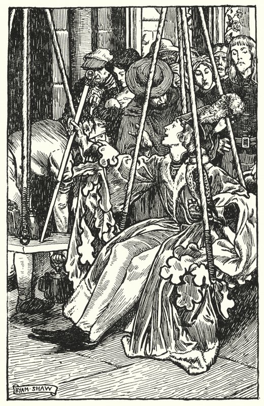 Charles Reade (lito) tarafından Manastır ve Ocak için İllüstrasyon by Byam (after) Shaw